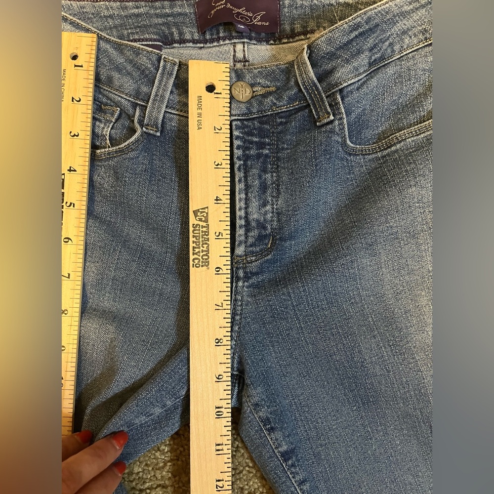 NYDJ Straight Leg Rhinestone Embellished Jeans size 4P - Picture 8 of 14